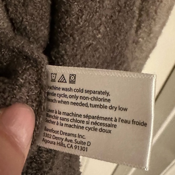 Barefoot Dreams CozyChic Lite Calypso Wrap Cardigan Bamboo Ombre Brown Tan S/M - Picture 7 of 9